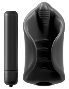 ESTIMULADOR DE SILICONA VIBRATORIO PDX ELITE NEGRO