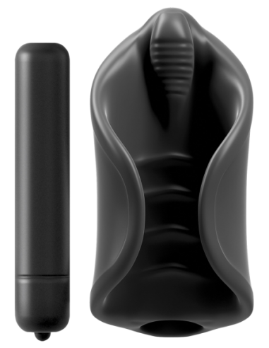 PDX ELITE VIBRATING SILICONE STIMULATOR BLACK