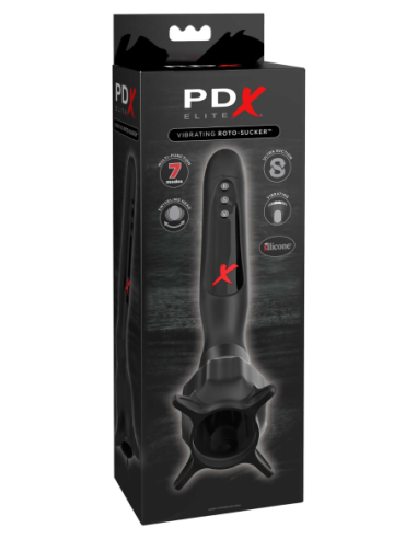 PDX ELITE ROTO-SUCKER VIBRADOR NEGRO