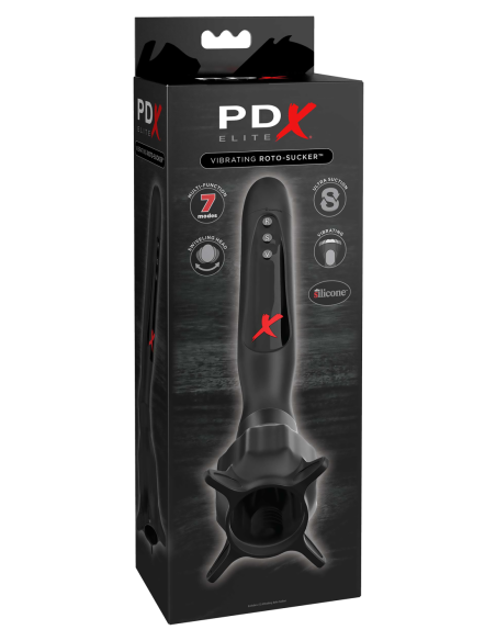 PDX ELITE ROTO-SUCKER VIBRADOR NEGRO
