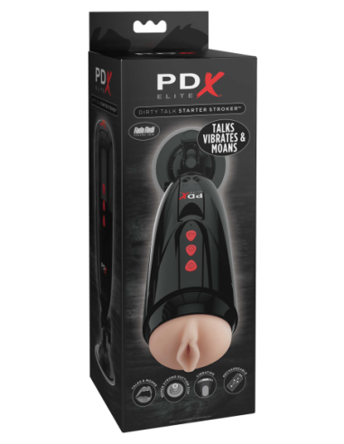 PDX ELITE DIRTY TALK STARTER STROKER LIGHT