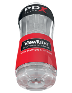 PDX ELITE VIEWTUBE SEE-THRU STROKER RED 2