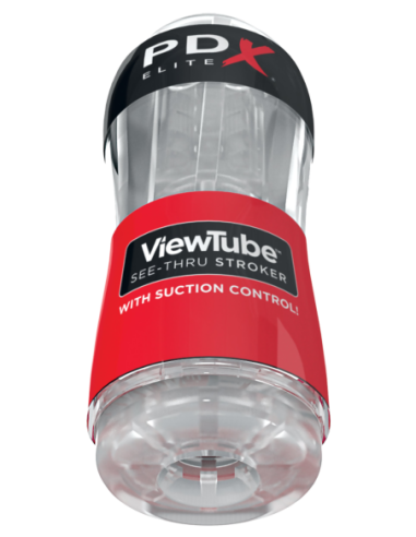 PDX ELITE VIEWTUBE SEE-THRU STROKER ROJO