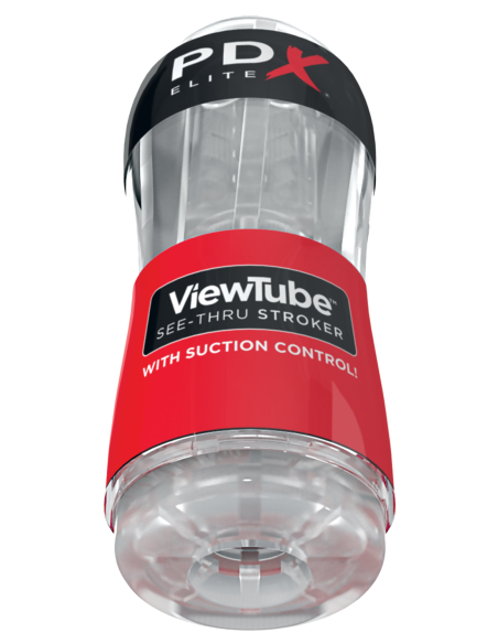 PDX ELITE VIEWTUBE SEE-THRU STROKER RED