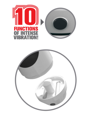 PDX EXTREME MEGA GRIP VIBRADOR STROKER COÑO BLANCO