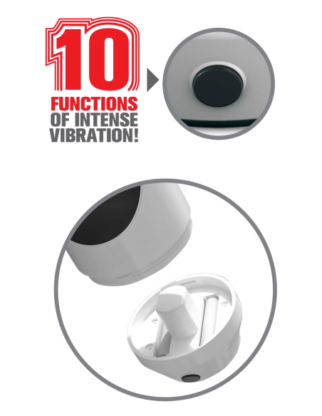 PDX EXTREME MEGA GRIP VIBRATING STROKER PUSSY WHITE