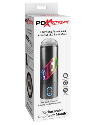PDX EXTREME RECHARGEABLE ROTO-BATOR MOUTH BLACK