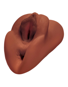 PDX PLUS PERFECT PUSSY DOUBLE STROKER BROWN 2