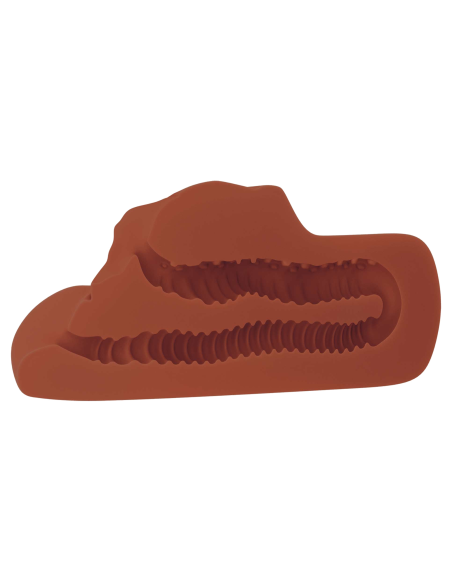 PDX PLUS PERFECT COÑO DOBLE STROKER MARRÓN