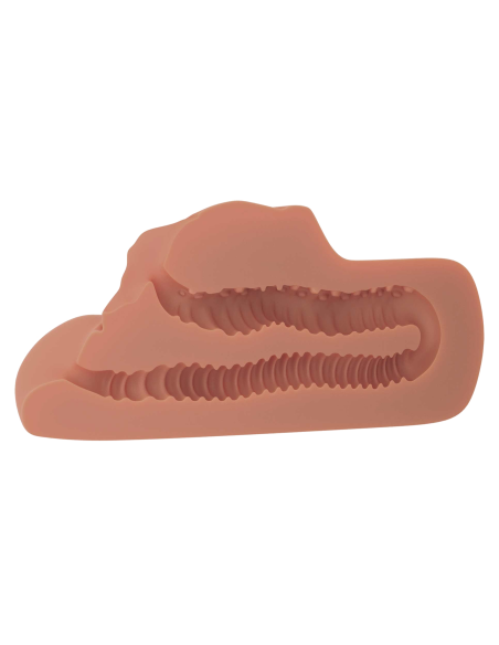 PDX PLUS PERFECT PUSSY DOUBLE STROKER TAN