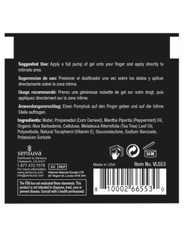 SENSUVA TUSH TINGLE GEL DE ESTIMULACIÓN ANAL 6 ML