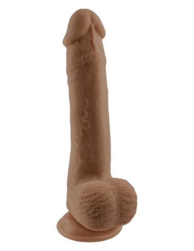 SELOPA 7 INCH 17 CM NATURAL FEEL FLEXSKIN DILDO DARK