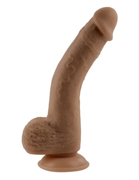 SELOPA 7 INCH 17 CM NATURAL FEEL FLEXSKIN DILDO DARK