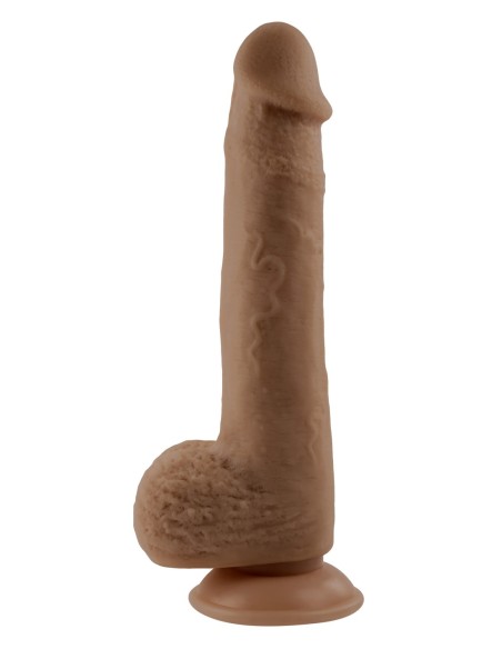 SELOPA 7 INCH 17 CM NATURAL FEEL FLEXSKIN DILDO DARK