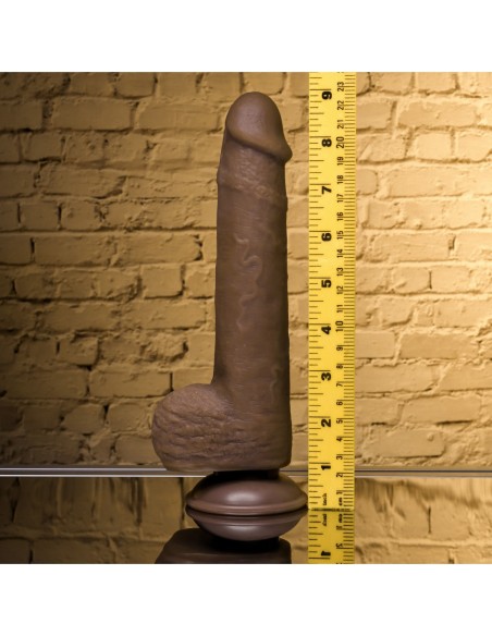 SELOPA 7 INCH 17 CM NATURAL FEEL FLEXSKIN DILDO DARK