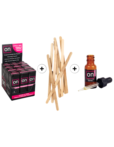 SENSUVA ON LITE ACEITE DE EXCITACIÓN 5 ML CAJA PEQUEÑA DE 12 PIEZAS Y PALITOS DE PRUEBA