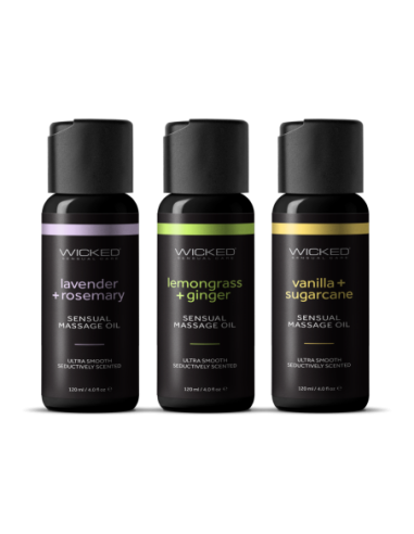 WICKED SENSUAL MASSAGE OIL LAVENDER ROSEMARY 120ML