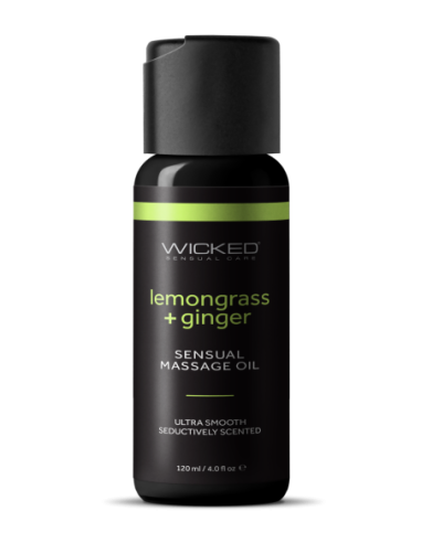 WICKED SENSUAL MASSAGE OIL LEMONGRASS GINGER 120ML