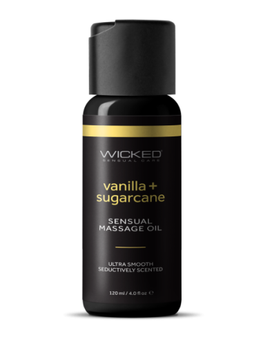 WICKED SENSUAL MASSAGE OIL VANILLA SUGARCANE 120ML