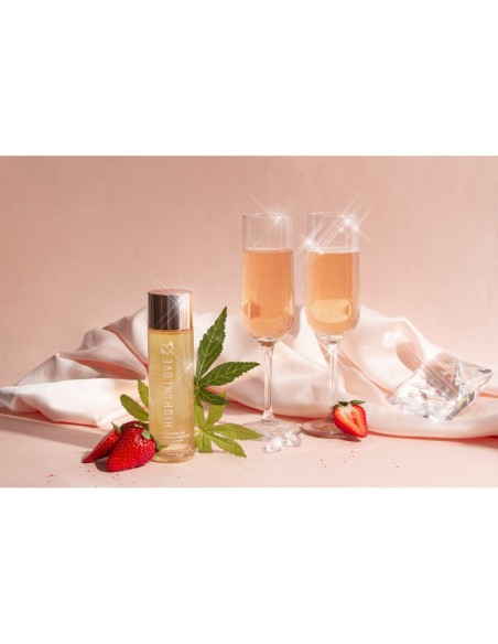 ACEITE DE MASAJE HIGH ON LOVE FRESAS Y CHAMPAGNE 120ML