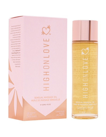ACEITE DE MASAJE HIGH ON LOVE CHOCOLATE BLANCO DECADENTE 120ML