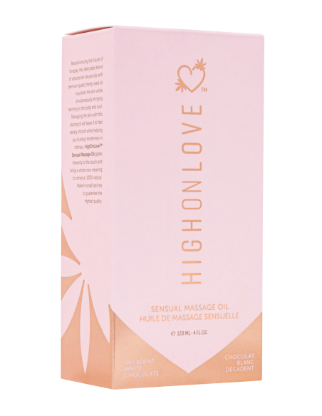 HIGH ON LOVE MASSAGE OIL DECADENT WHITE CHOCOLATE 120ML