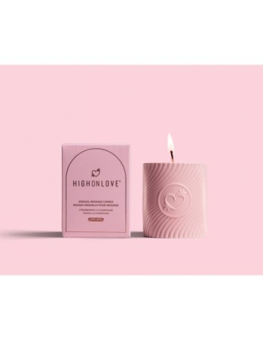 HIGH ON LOVE PINK MASSAGE CANDLE STRAWBERRIES...