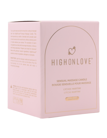 VELA DE MASAJE ROSA HIGH ON LOVE LITCHI MARTINI 220ML