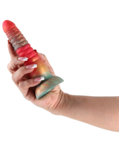 COLOURS STACKED 6 INCH DILDO RED/GOLD 2