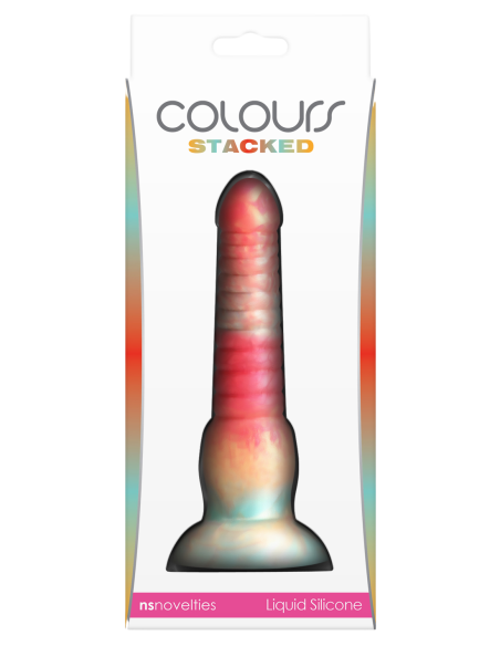 COLOURS STACKED 6 INCH DILDO RED/GOLD