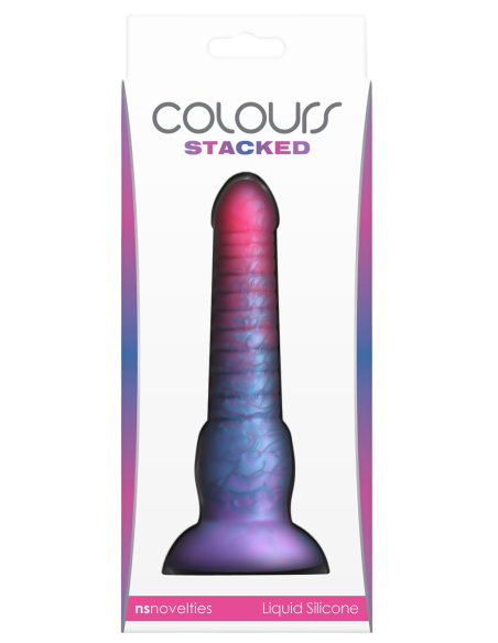 COLORES APILADOS CONSOLADOR DE 6 PULGADAS ROSA/AZUL