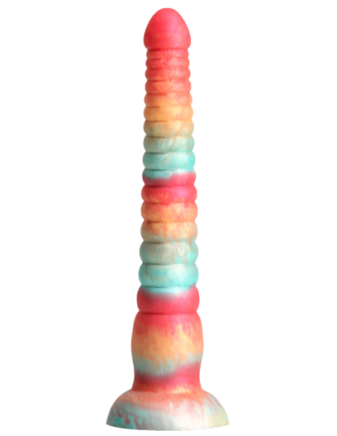 COLOURS STACKED 9 INCH DILDO RED/GOLD