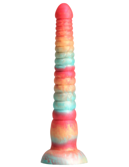COLOURS STACKED 9 INCH DILDO RED/GOLD