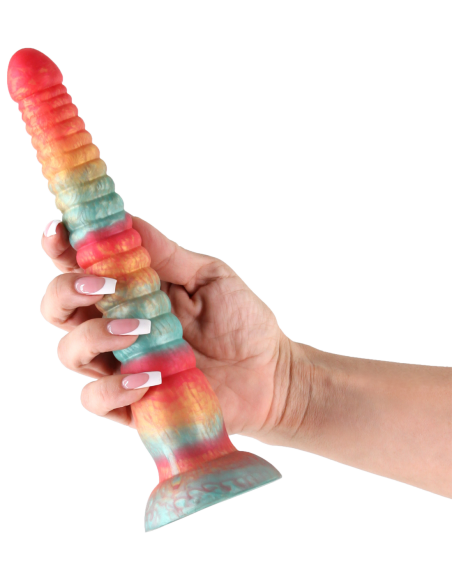 COLOURS STACKED 9 INCH DILDO RED/GOLD
