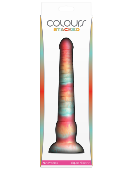 COLOURS STACKED 9 INCH DILDO RED/GOLD
