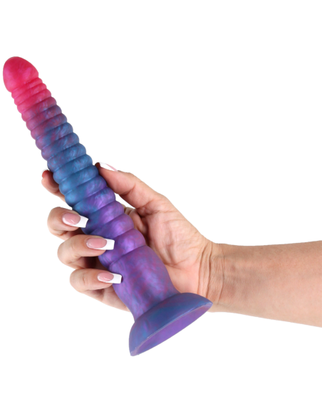 COLORES APILADOS CONSOLADOR DE 9 PULGADAS ROSA/AZUL