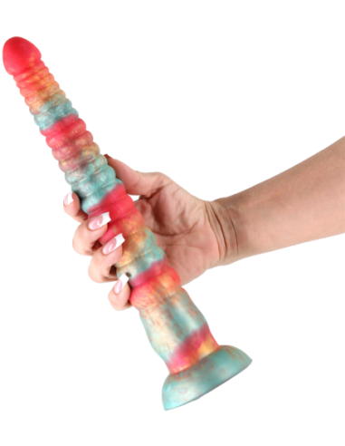 COLOURS STACKED 12 INCH DILDO RED/GOLD