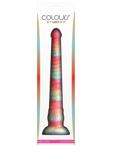 COLOURS STACKED 12 INCH DILDO RED/GOLD