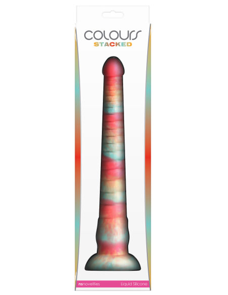 COLOURS STACKED 12 INCH DILDO RED/GOLD