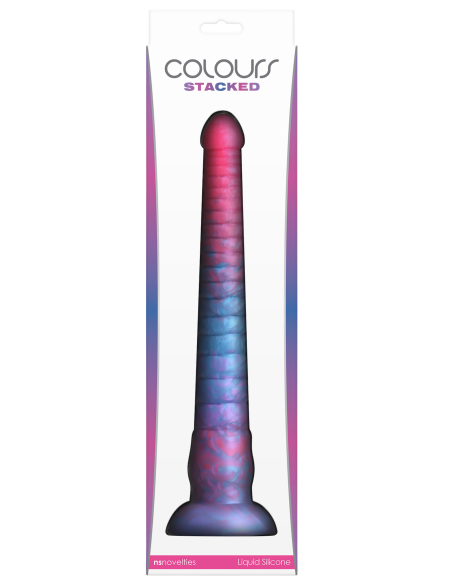 COLOURS STACKED 12 INCH DILDO PINK/BLUE