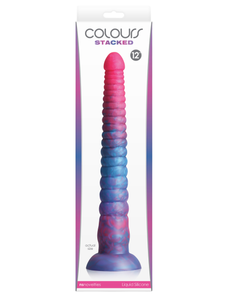 COLORES APILADOS CONSOLADOR DE 12 PULGADAS ROSA/AZUL