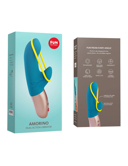 FUN FACTORY AMORINO PETROL&NEON YELLOW