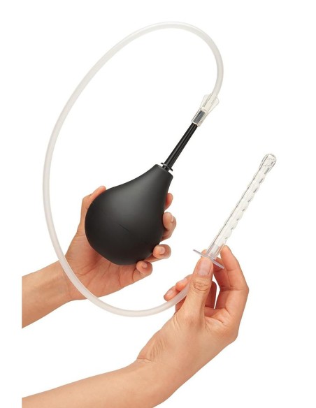 CLEANSCENE 225ML 7PCS SET DE DUCHA ANAL CON CABEZAL DE PUNTA FLEXIBLE