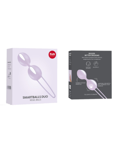 FUN FACTORY SMARTBALLS DUO WHITE&PASTEL LILAC