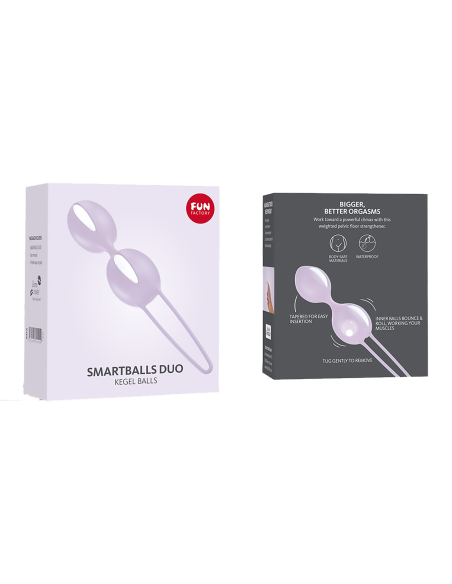 FUN FACTORY SMARTBALLS DUO WHITE&PASTEL LILAC