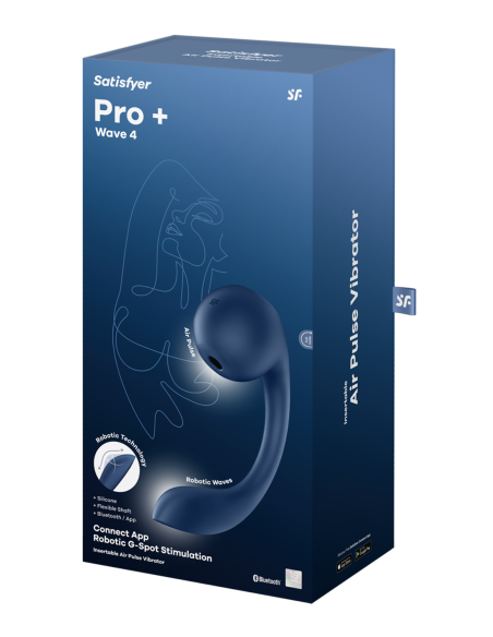 APLICACIÓNSATISFYER PRO+ WAVE 4 CONNECT AZUL OSCURO