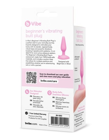 B-VIBE TAPÓN ANAL VIBRADOR PARA PRINCIPIANTES