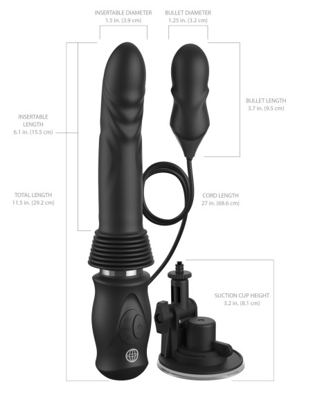 FETISH FANTASY SERIES ULTIMATE SILICONE THRUSTER - BLACK