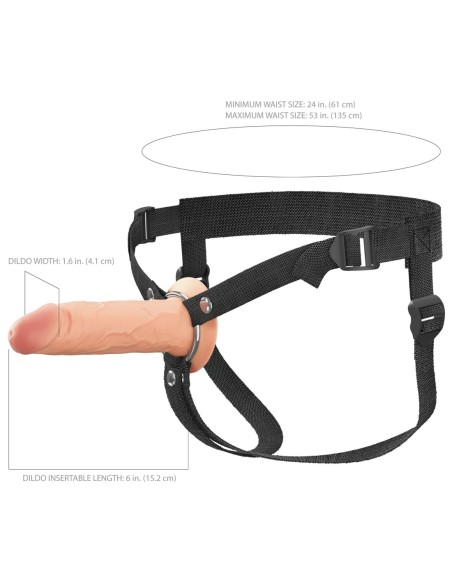 FANTASY X-TENSIONS ELITE CORREA HUECA DE SILICONA DE 6" - DOBLE DENSIDAD - LIGERA