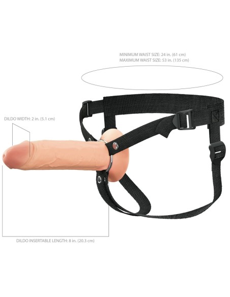 FANTASY X-TENSIONS ELITE CORREA HUECA DE SILICONA DE 8" - DOBLE DENSIDAD - LIGERA